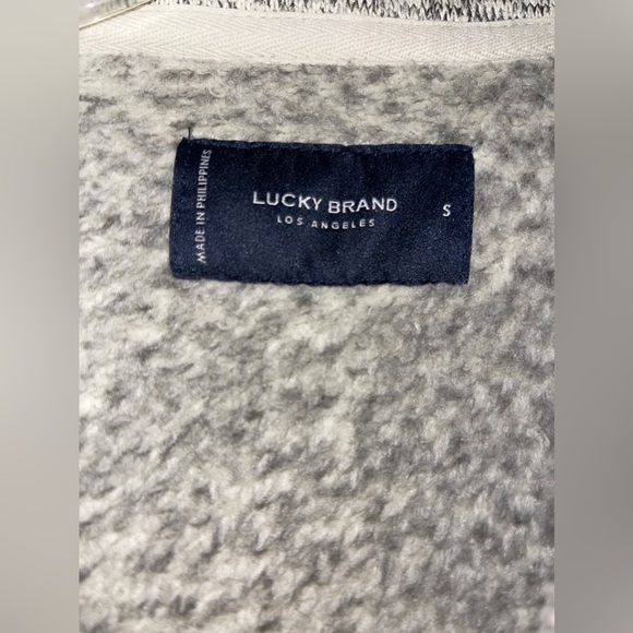 Lucky Brand quarter zip fleece pullover. - Picture 3 of 5